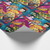 Antiek DOLLAR EN CHRISTMAS-ORNAMENS Cadeaupapier (Hoek)