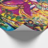 Antiek DOLLAR EN CHRISTMAS-ORNAMENS Cadeaupapier (Hoek)