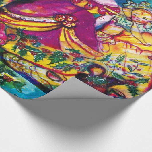 Antiek DOLLAR EN CHRISTMAS-ORNAMENS Cadeaupapier (Hoek)