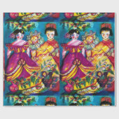 Antiek DOLLAR EN CHRISTMAS-ORNAMENS Cadeaupapier (Vlak)