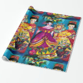 Antiek DOLLAR EN CHRISTMAS-ORNAMENS Cadeaupapier (Uitgerold)