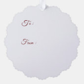 Antiek Dolls Ornament Kaart (Achterkant)