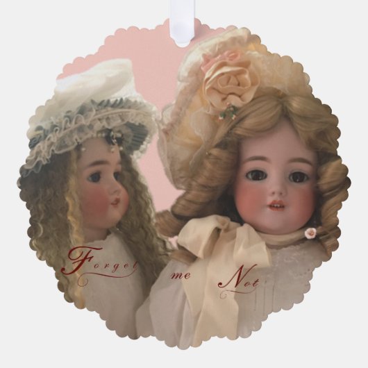 Antiek Dolls Ornament Kaart (Voorkant)