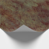  Antiek donkerbruin donker Blauwgroen ontspringen Cadeaupapier (Hoek)