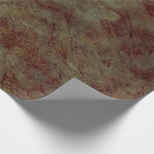  Antiek donkerbruin donker Blauwgroen ontspringen Cadeaupapier (Hoek)