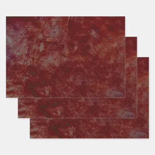 Antiek donkerbruin getextureerd ontkoppeld Inpakpapier Vel (Set)