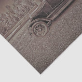  Antiek donkerdonker sepia klassieke auto Tissuepapier (Detail)