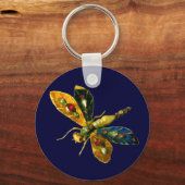 ANTIEK DRAGONFLY JEWEL Blue Sleutelhanger (Voorkant)