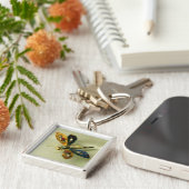 ANTIEK DRAGONFLY JEWEL White Grey Sleutelhanger (Zijkant)