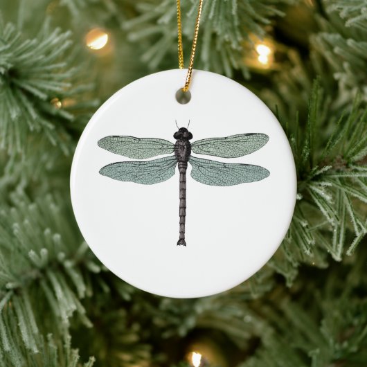 Antiek  dragonfly Typografische Keramisch Ornament (Boom)
