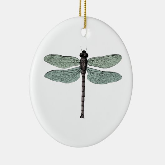 Antiek  dragonfly Typografische Keramisch Ornament (Rechts)
