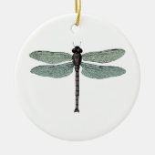 Antiek  dragonfly Typografische Keramisch Ornament (Voorkant)
