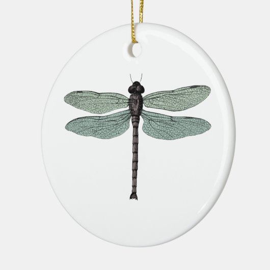 Antiek  dragonfly Typografische Keramisch Ornament (Links)