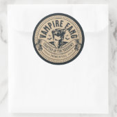 Antiek dranklabel Vampier Fang Halloween Decoratie Ronde Sticker (Tas)