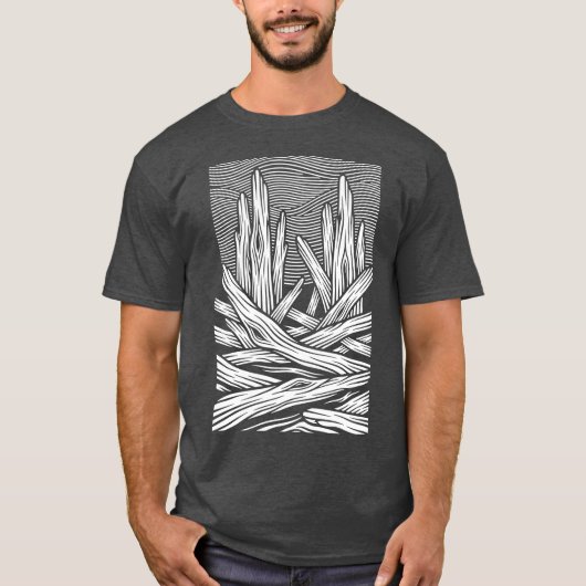 Antiek Drijfhout Buiten Design T-shirt (Voorkant)