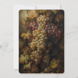 Antiek druiven feestdagenkaart
