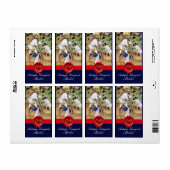 ANTIEK DRUIVENVINEYARD HARVEST RED WAX SEAL ETIKET (Full Sheet)