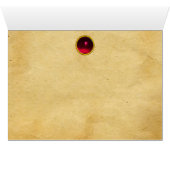 ANTIEK DRUIVENVINEYARDE WIJN MET RODE WAXZEGEL (Binenzijde Horizontaal (Onderkant))