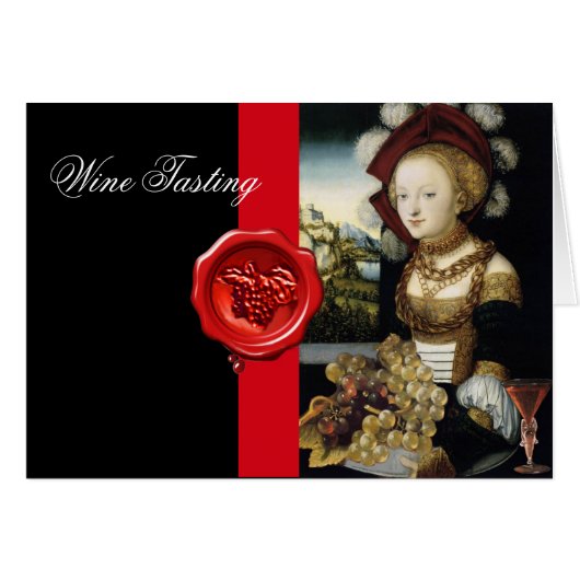 ANTIEK DRUIVENVINEYARDE WIJN MET RODE WAXZEGEL (Voorkant Horizontaal)