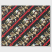 ANTIEK DRUIVENVINEYARDE WIJN MET RODE WAXZEGEL CADEAUPAPIER (Vlak)