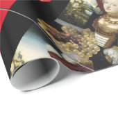 ANTIEK DRUIVENVINEYARDE WIJN MET RODE WAXZEGEL CADEAUPAPIER (Rol Hoek)