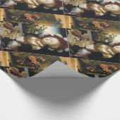 ANTIEK DRUIVENVINEYARDE WIJN MET RODE WAXZEGEL CADEAUPAPIER (Hoek)