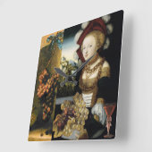 ANTIEK DRUIVENVINEYARDE WIJNBELANGRIJK VIERKANTE KLOK (Hoek)