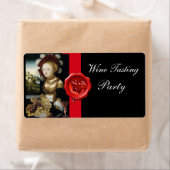 ANTIEK DRUIVENWIJNBELASTINGPARTIJ WAX SEAL ETIKET (Insitu)