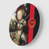 ANTIEK DRUIVENWIJNBELASTINGPARTIJ WAX SEAL GROTE KLOK (Hoek)