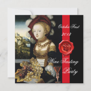 ANTIEK DRUIVENWIJNBELASTINGPARTIJ WAX SEAL KAART