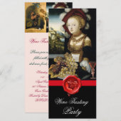 ANTIEK DRUIVENWIJNBELASTINGPARTIJ WAX SEAL KAART (Voorkant / Achterkant)