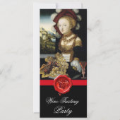 ANTIEK DRUIVENWIJNBELASTINGPARTIJ WAX SEAL KAART (Voorkant)