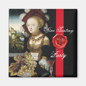 ANTIEK DRUIVENWIJNBELASTINGPARTIJ WAX SEAL MAGNEET (Voorkant)