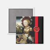 ANTIEK DRUIVENWIJNBELASTINGPARTIJ WAX SEAL MAGNEET (Voorkant / Achterkant)