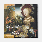 ANTIEK DRUIVENWIJNBELASTINGPARTIJ WAX SEAL MAGNEET (Voorkant)