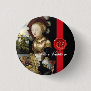 ANTIEK DRUIVENWIJNBELASTINGPARTIJ WAX SEAL RONDE BUTTON 3,2 CM