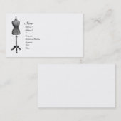 Antiek drukformulier visitekaartje (Voorkant / Achterkant)