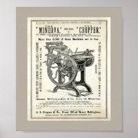 Antiek drukkerij-Poster