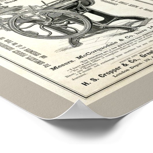 Antiek drukkerij-Poster Poster (Hoek)