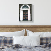 Antiek Dublin-deur, Merrion Square Canvas Afdruk (Insitu (Slaapkamer))