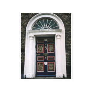 Antiek Dublin-deur, Merrion Square Canvas Afdruk