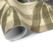 Antiek duikhelm en zeewier cadeaupapier (Rol Hoek)