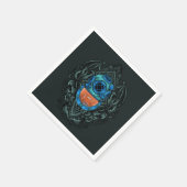 Antiek duikhelm met haai servet (Hoek)