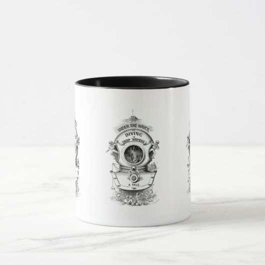 Antiek duikhelm nautisch  boek mok (Midden)