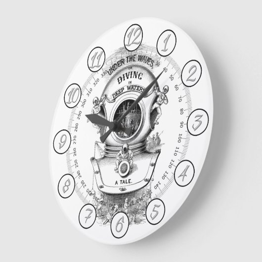 Antiek duikhelm nautisch grote klok (Hoek)