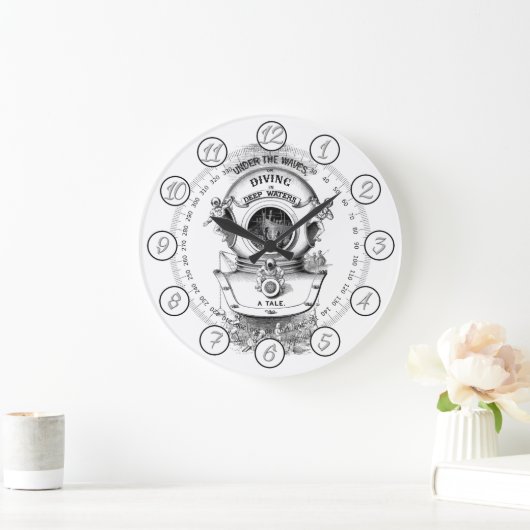 Antiek duikhelm nautisch grote klok (Huis)