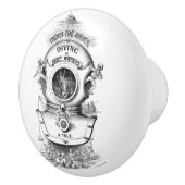 Antiek duikhelm nautisch keramische knop (Rechts)