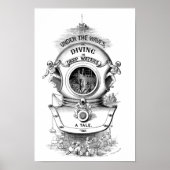 Antiek duikhelm nautisch poster (Voorkant)