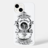 Antiek duikhelm nautische zwart-wit Case-Mate iPhone case (Achterkant)
