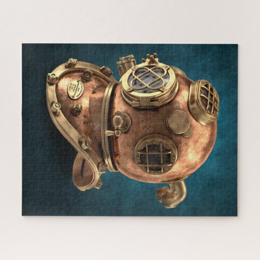 Antiek duikhelm van diep Zee Legpuzzel (Horizontaal)